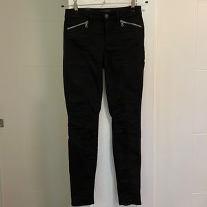 Vince Black Moto Pants, Size 27